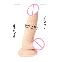 Dildo realista portátil de silicona y PVC de 7.08 pulgadas con ventosa para adultos, modelo Yingmei CDM304, para mujeres