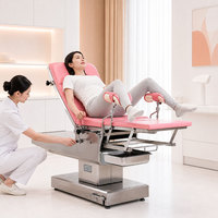 Table d'opération électrique JL-G3 avec support de jambe réglable, lit d'examen gynécologique pour hôpital, en acier inoxydable, extensible