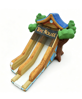 Toboggan aquatique gonflable en PVC Fun Bounce Tree House pour locations de fêtes en plein air