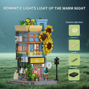 66119 Creative Street View Sunflower House Assemble Block Bricks Model Educational Plastic Building Block Set Toy Wholesale - Product Image 3