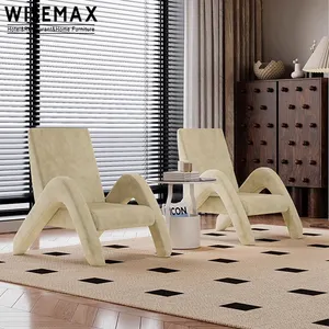 WISEMAX MOBILIÁRIO Home Tecido Preguiçoso Único Sofá Cadeira Para Sala de estar Design Moderno Moldura De Madeira De Pinho Mobiliário Cadeira De Lazer