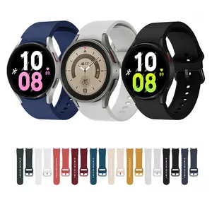 Durable Comfortable Rubber Watchband Silicone Watch Band Strap For Samsung 4 5 6 Classic 43mm 47mm Smart Watch Wristband