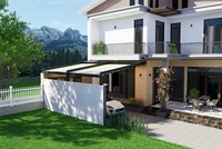 Grande Pergola de Jardin Rétractable en PVC pour Restaurant de Traiteur, Toit Extérieur, Revêtement Poudré, Multifonctionnelle, Auvent de Protection Solaire pour Jardin