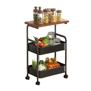 <span class=keywords><strong>Carrito</strong></span> de Almacenamiento Multifuncional Moderno, <span class=keywords><strong>Carrito</strong></span> Utilitario de Metal, <span class=keywords><strong>Organizador</strong></span> de Almacenamiento con Ruedas Bloqueables - Product Image 6