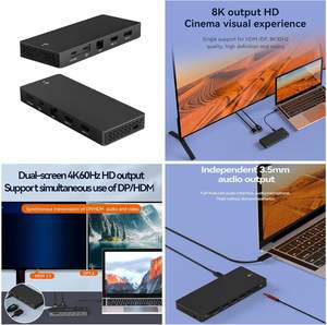 SYONG 12 Portlu Tip C Bağlantı İstasyonu, Tip C Splitter 8K İki HDMI Uyumlu/8K+4K HDMI Uyumlu 100W+,USB3.2 SD,TF - Product Image 2