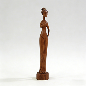 Statue en bois africaine sculptée à la main, art tribal traditionnel, décoration d'intérieur, vente en gros - Product Image 1