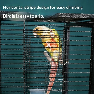 Custom Luxury Modern Classic Glass Stainless Steel <b>Small</b> Bird Breeding Parrot Cage - Product Image 6
