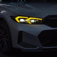 Phare laser 2023, module LED DRL bicolore RGB, coque en aluminium, œil doré citron, compatible avec la modification de voiture BMW G20