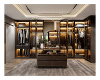 Armoire de chambre à coucher en bois couleur noyer amovible pour hôtel avec tiroir