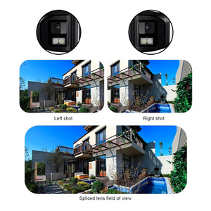 Caméra POE <span class=keywords><strong>KERUI</strong></span> 4/8MP 180 °   Caméra réseau grand angle 4K à double objectif, détection humaine et de véhicules, surveillance de sécurité domestique, version couleur - Product Image 6