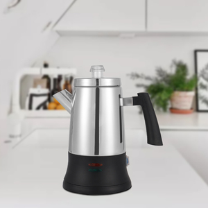 Machine à café <span class=keywords><strong>électrique</strong></span> entièrement automatique mini <span class=keywords><strong>4</strong></span> 6 <span class=keywords><strong>tasses</strong></span> en acier inoxydable avec poignée en plastique Percolateur - Product Image 3