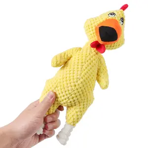 2023 colore popolare ananas pollo voce giocattolo scream pollo digrignare i denti giocattolo per animali domestici resistente al morso