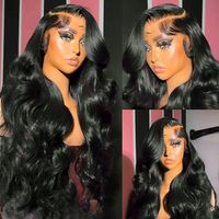 Pelucas de Cabello Humano Virgen Vietnamita con Ondas Naturales, Pelucas Frontales de Encaje HD sin Pegamento al por Mayor para Mujeres Negras