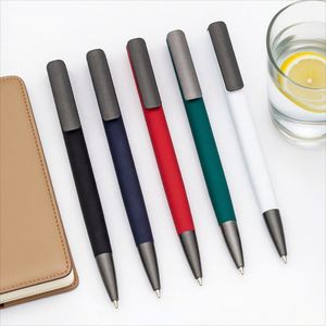 High Quality Custom Logo Metal Ballpoint <b>Pens</b> Personalized <b>Colorful</b> Rubber Coating Promotional <b>Pen</b> for Business Writing and Gift - Product Image 1