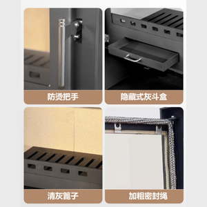 Notre poêle est doté de portes sécurisées et d'un design stable pour votre tranquillité d'esprit - Product Image 2