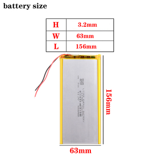 Batería de polímero de iones de litio adecuada 3263156 3.7V 4800MAH para Tablet PC de 8 y 9 pulgadas, DVD, DVR - Product Image 5