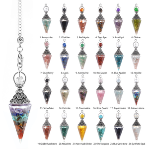 Vente en gros de pendules en cristal des sept chakras pour la guérison et l'équilibrage énergétique pour <span class=keywords><strong>les</strong></span> <span class=keywords><strong>sorciers</strong></span> - Product Image 2