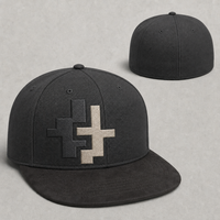 Cappello da Baseball Strutturato a 6 Pannelli Stile 59 con Etichetta Personalizzata, Streetwear Urbano Gotico con Ricamo 3D e Visiera Curva