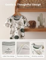 100% coton biologique respirant Style européen-américain pyjama ensemble pour bébé filles garçons été à manches courtes enfant en bas âge tenue 2 pièces