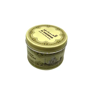 High quality yellow curled neck round can is a popular packaging container used to store food tin can