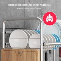 Égouttoir à vaisselle vertical MIXWARES en acier inoxydable 304 noir pour évier de cuisine, rangement pour vaisselle et ustensiles