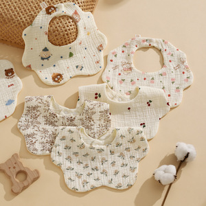 Baberos de Algodón 100% para Bebés, Personalizados de Fábrica, Baberos de Muselina Suaves y Absorbentes para Niños, Unisex - Product Image 2