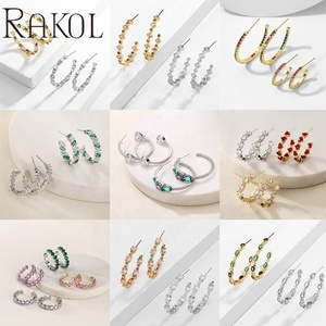RAKOL EP2295 <span class=keywords><strong>Orecchini</strong></span> <span class=keywords><strong>a</strong></span> <span class=keywords><strong>Cerchio</strong></span> Extra Grandi alla Moda per Matrimonio, Placcati <span class=keywords><strong>in</strong></span> Rodio e <span class=keywords><strong>Oro</strong></span> con Zirconi Cubici per Donne - Product Image 6