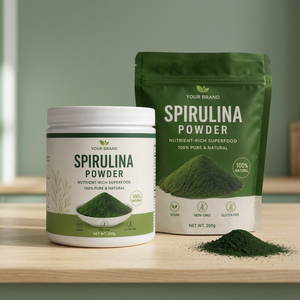 Espirulina en Polvo, Superalimento Rico en Nutrientes, Puro, Natural, Vegano, Sin GMO, Sin Gluten, Suplemento para el Crecimiento del Cabello en Adultos - Product Image 1