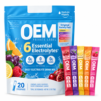 Poudre d'électrolytes naturels composée avec une formule nutritive équilibrée pour les adultes, pour le complément nutritionnel quotidien