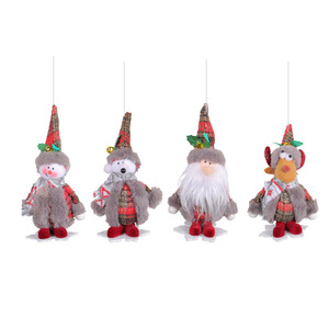 Vintage 2025 Christmas Gnome Ornament Set Mini Dolls Hanging Decor for Tree Woodland Christmas Decorations Promotional Toys