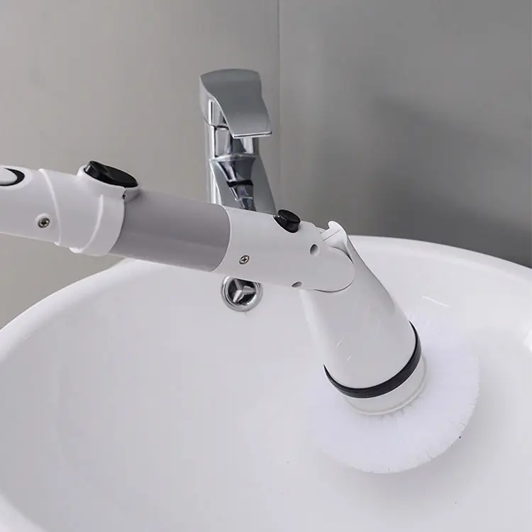 Nuovo Scrubber elettrico senza fili con impugnatura di estensione regolabile Scrubber per doccia elettrica per pavimento del bagno e mano in plastica per la casa