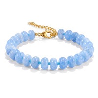 Damesarmband van jade natuursteen met bohemian fruitmotief voor een jubileum