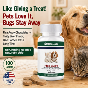 Tabletas Masticables Naturales contra <span class=keywords><strong>Pulgas</strong></span> para Perros y Gatos, 100 Unidades, Sabor a Hígado, Protección contra Parásitos, Hechas en EE. UU. - Product Image 2