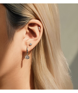 S925 Sterling Silver Simple Daily Round Ear <b>Stud</b> Sparkling Moissanite Heart Screw <b>Stud</b> <b>Earring</b> for Women <b>Fine</b> Jewelry - Product Image 2