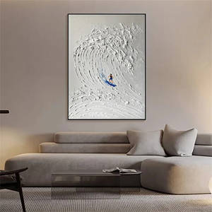Pintura al Óleo Original al por Mayor, Pintada a Mano, de Cielo y Océano, Arte de Pared 3D en Tonos Neutros Suaves, Decoración para el Hogar, Hotel, Regalo para el Hogar, Decoración para el Hogar - Product Image 6