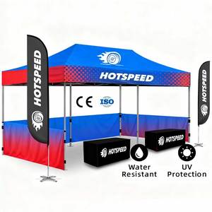Carpa de Exhibición Portátil Personalizada de 4x8, Impermeable para Interiores/Exteriores, Carpa Promocional para Ferias Comerciales con Estructura de Aluminio de Lujo - Product Image 1