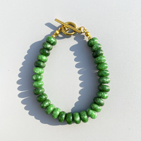 Collier Bohème en Pierres Naturelles avec Fermoir T-Barre Plaqué Or, Bijoux Superposables Multicolores