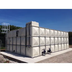 GRP Large Fiberglass Sectional Water Storage Tank Price Fiber Glass 10000 15000 Liter Drinking Liquid Panel Water Tank