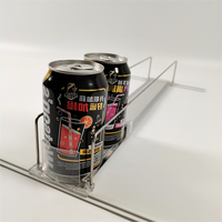 Rouleau à gravité pour réfrigérateur, épicerie, soda, organisateur de boisson, étagère en métal, tomer, colonne de cigarettes, poussoirs, système de ressort diviseur