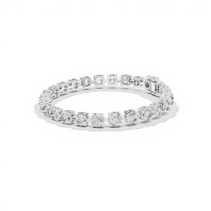 Exclusivo Conjunto de Pulseras de Lujo con Diamantes Cultivados en Laboratorio, Bañadas en Rodio, Oro Blanco de 18K, para Uso Diario/Oficina, Boda, Compromiso, Unisex - Product Image 1