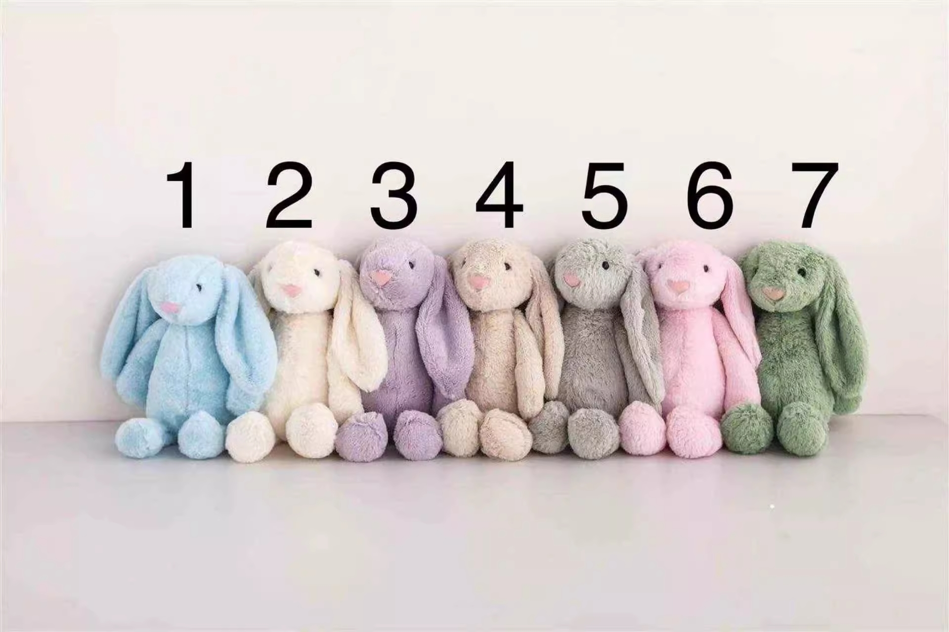 Professional Purple Easter Stuffed Animal Toys Plush Grey Bunny