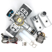 Motor de Gasolina Doble DLE-170 de 170cc con Encendido Electrónico y Silenciadores