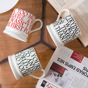 Tasse à eau en céramique artisanale de 380 ml (12 oz) avec motif personnalisé LOGO, style nordique créatif, pour petit-déjeuner, lait ou café, idéale pour les couples - Product Image 5