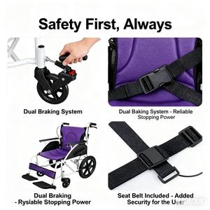 Rafu rf6007b ידני כיסא גלגלים 6 \ "קדמי pu צמיג של pu צמיג אחורי לבן 20 \" פו צמיג האחורי - Product Image 5