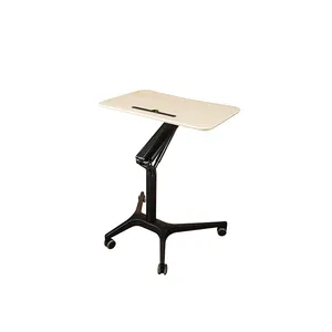 도매 현대 디자인 단 하나 다리 고도 조정가능한 테이블 움직일 수 있는 드는 사무실 컴퓨터 책상