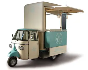 OEM elektrikli benzin Tuk Tuk maymun sepeti restoran şeker otomatı üç tekerlekli bisiklet mobil Mini gıda kamyonu