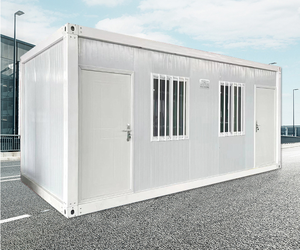 Maison conteneur détachable de 20 pieds, cabine modulaire, mini-maison préfabriquée, camp de secours, maison conteneur mobile d'urgence - Product Image 2