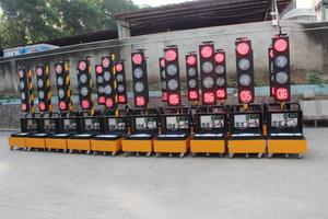 Feux de signalisation routière mobiles <span class=keywords><strong>à</strong></span> LED solaires portables de 200 mm avec minuteur de <span class=keywords><strong>compte</strong></span> <span class=keywords><strong>à</strong></span> <span class=keywords><strong>rebours</strong></span>, chariot <span class=keywords><strong>à</strong></span> roues pour travaux routiers - Product Image 5