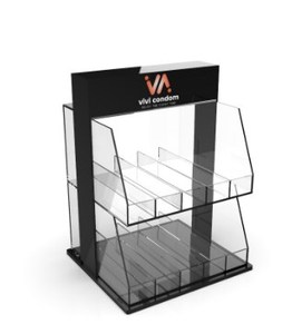 <strong>Plexiglass</strong> Condom <strong>Display</strong> with Bracket Acrylic <strong>Wall</strong> Condom <strong>Display</strong> Rack - Product Image 2