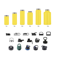 Bouteille d'eau isotherme à double paroi en acier inoxydable, isolation thermique 12-24h pour le sport, la gym, le camping et les activités de plein air